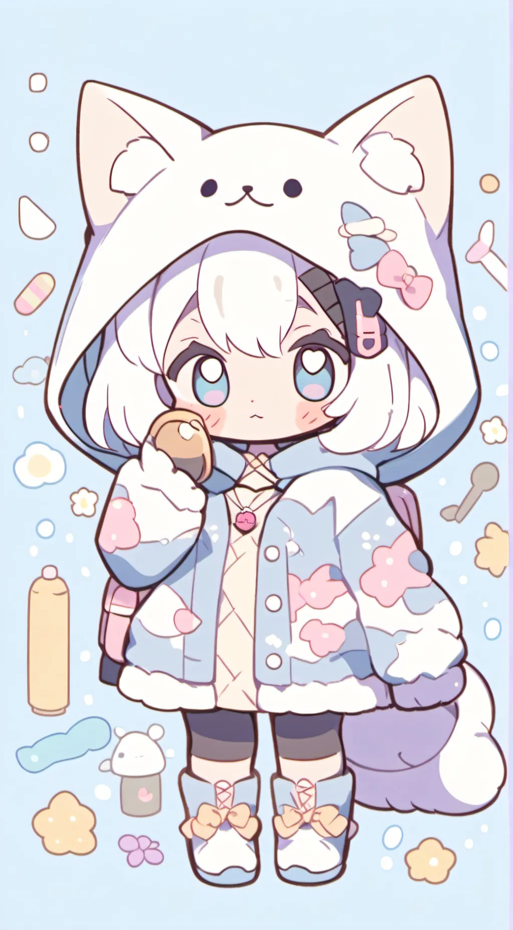 ai character: hello kitty background