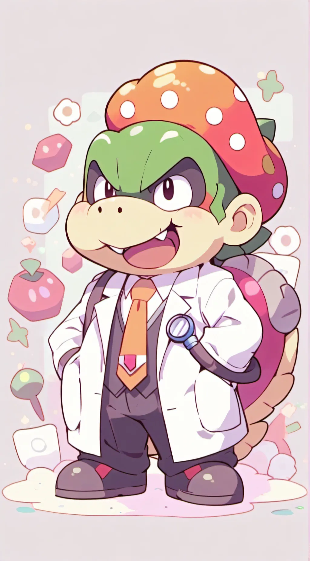 ai character: Dr. Bowser Junior  background