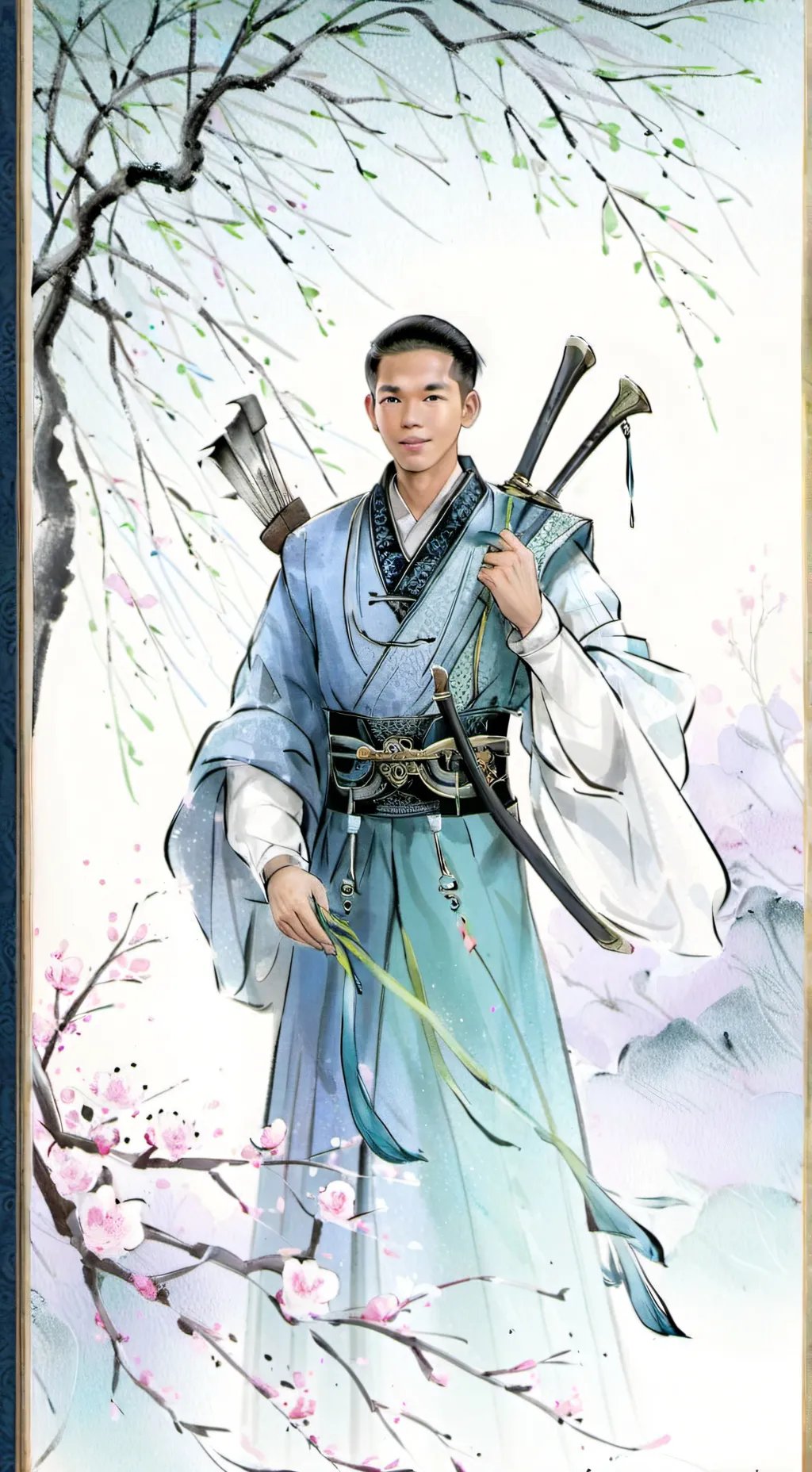 ai character: Tiangshang background