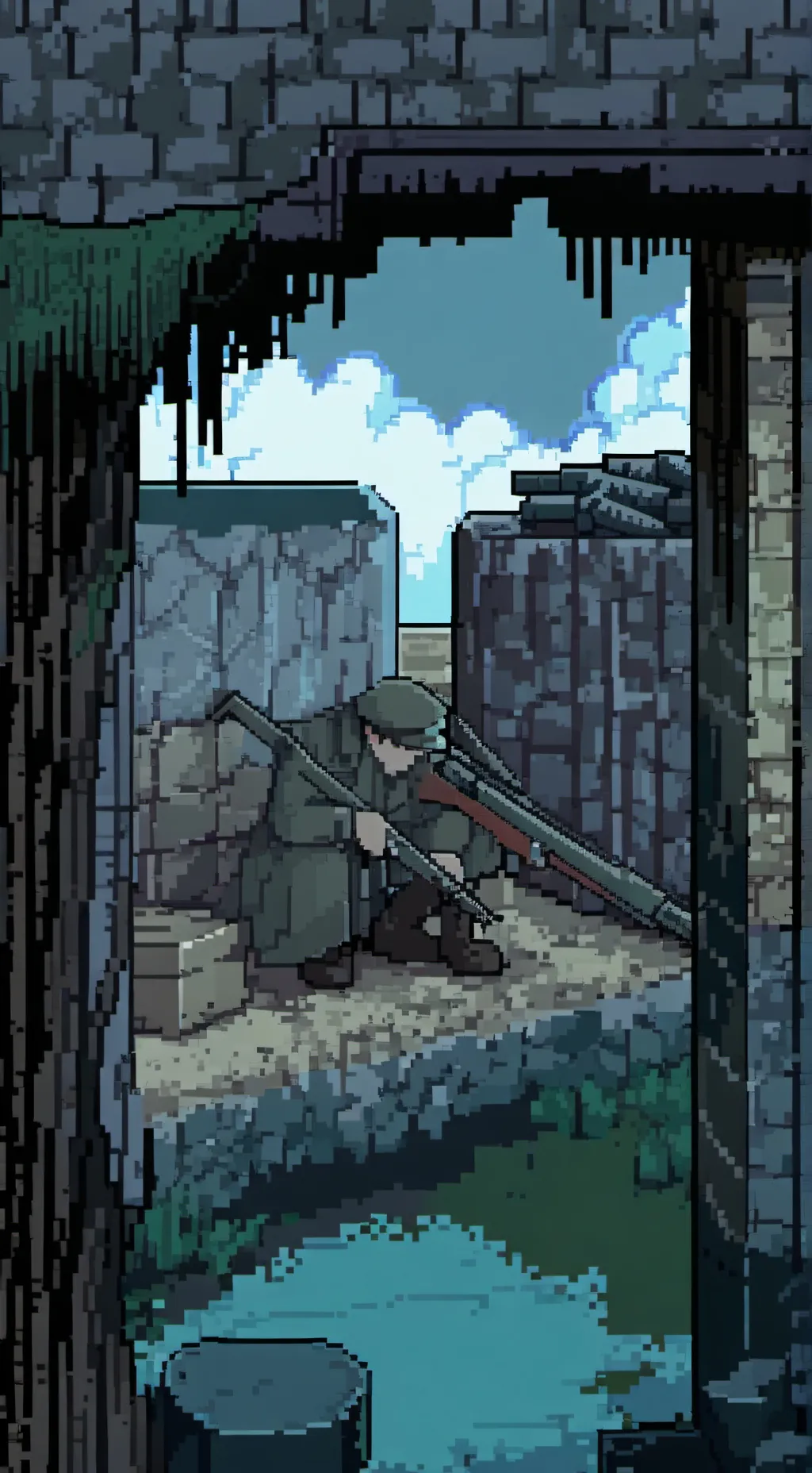 ai character: trench warfare background