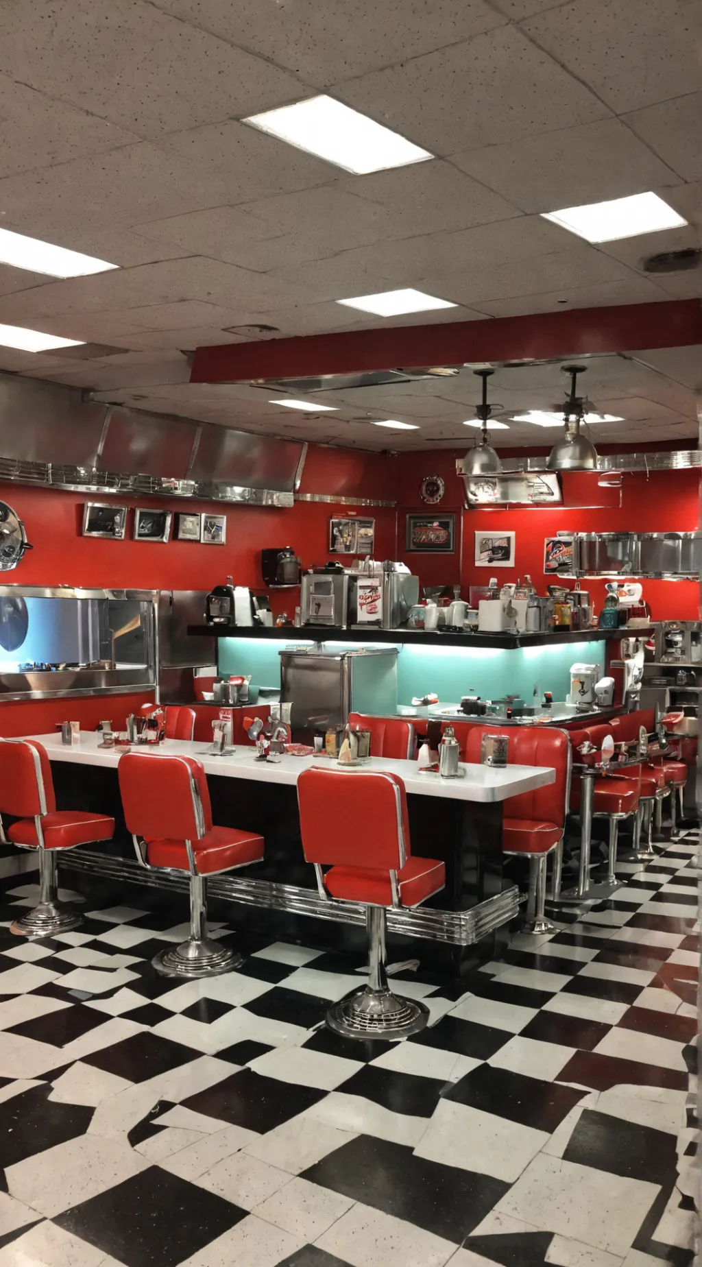 ai character: Dinner in da diner background