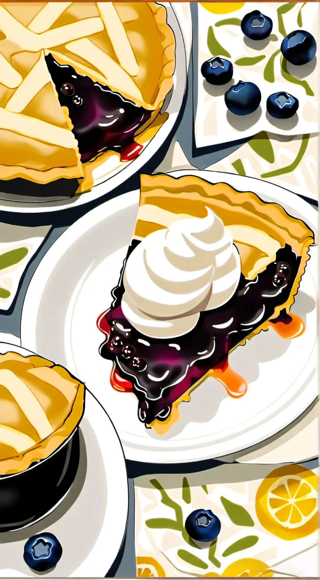 ai character: Blueberry Pie  background
