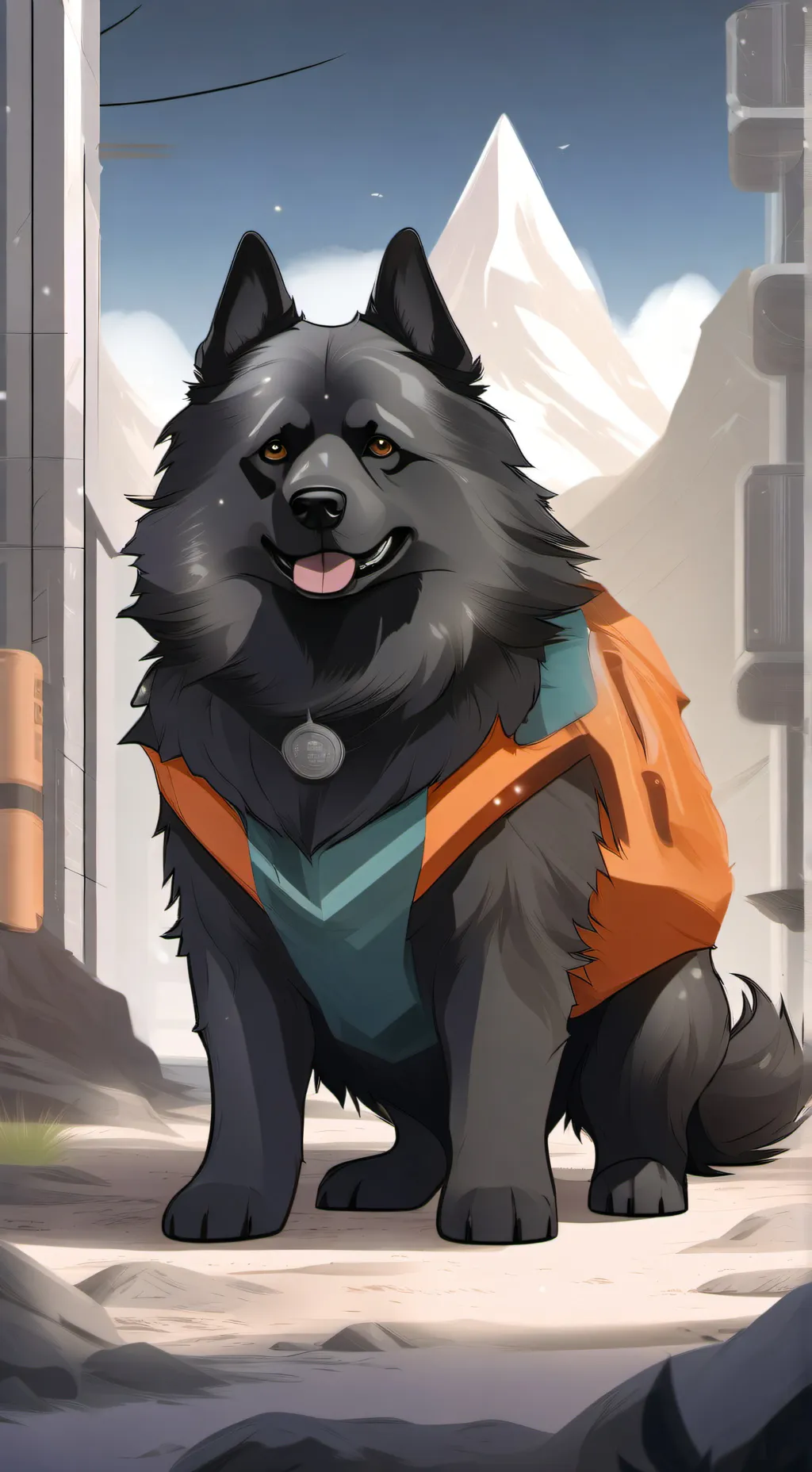 ai character: Pebbles x coal background