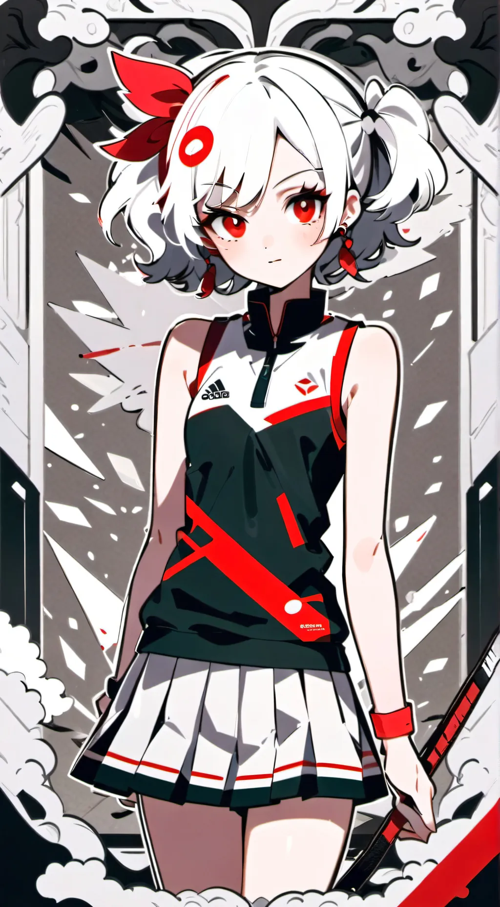 ai character: Red background