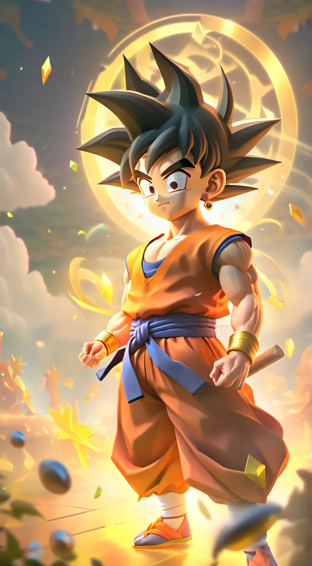 ai character: Goku  background