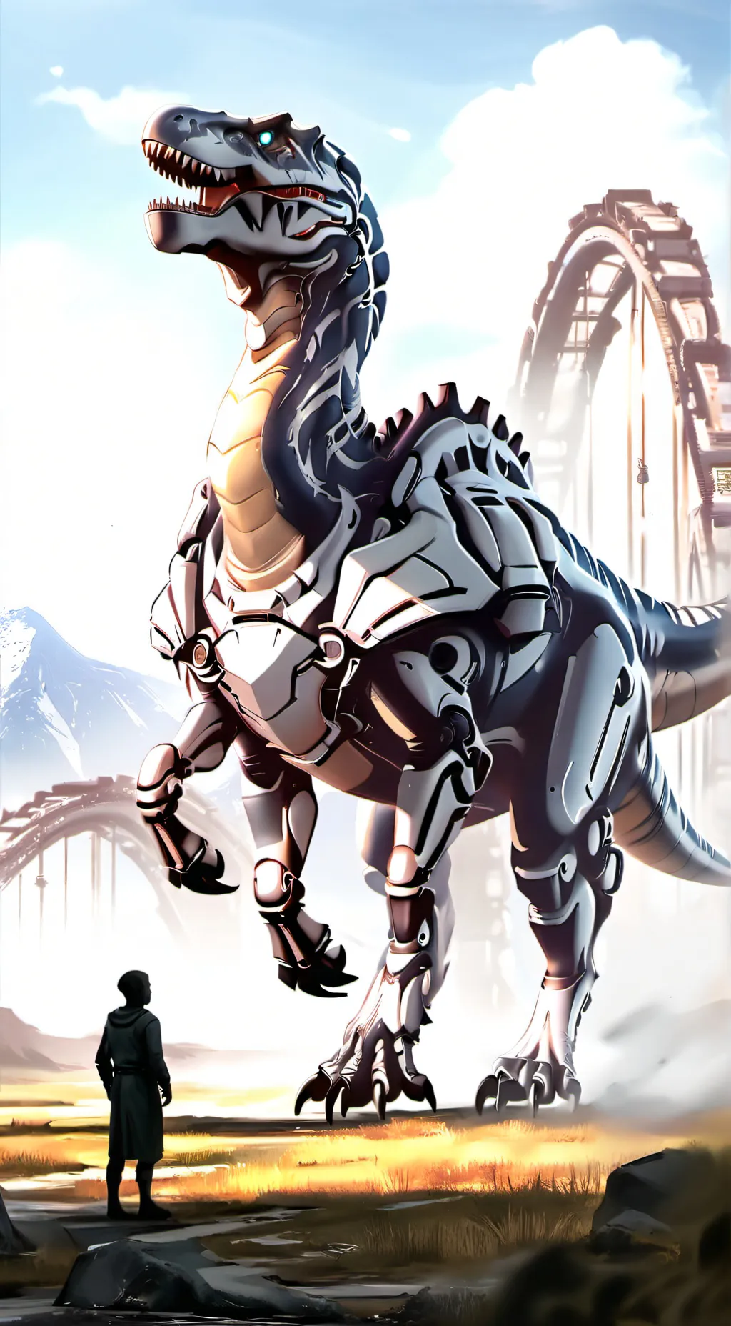 ai character: The Futurojurrasic background