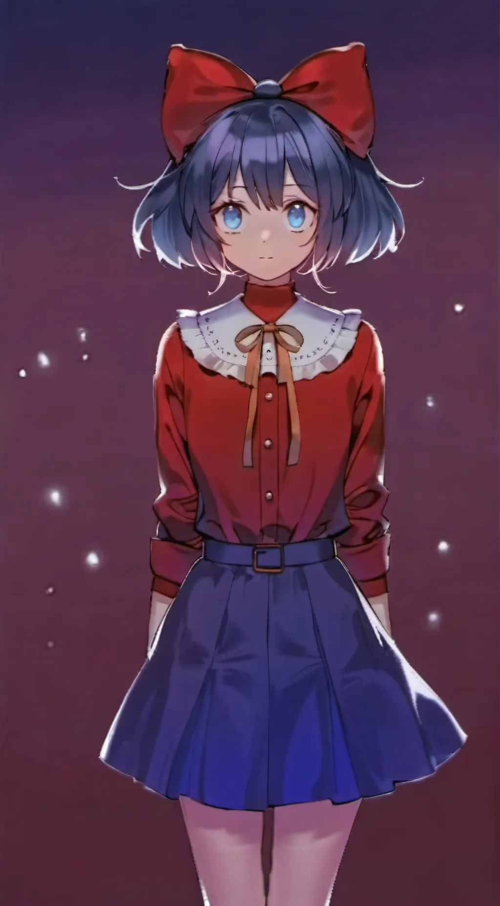 ai character: short hair mita background