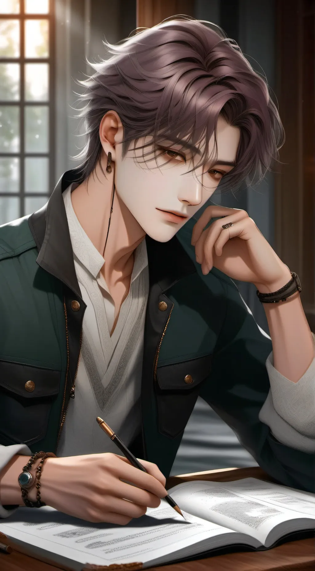ai character: Нейт  background