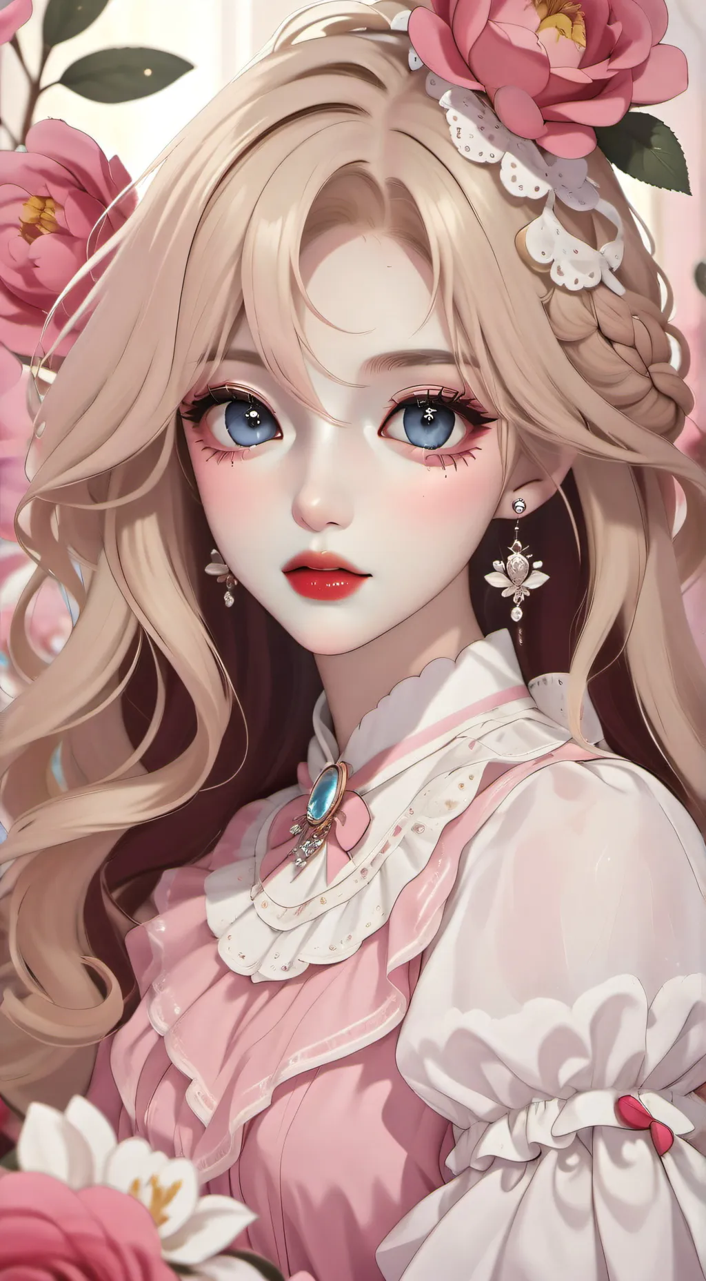 ai character: Blonda background
