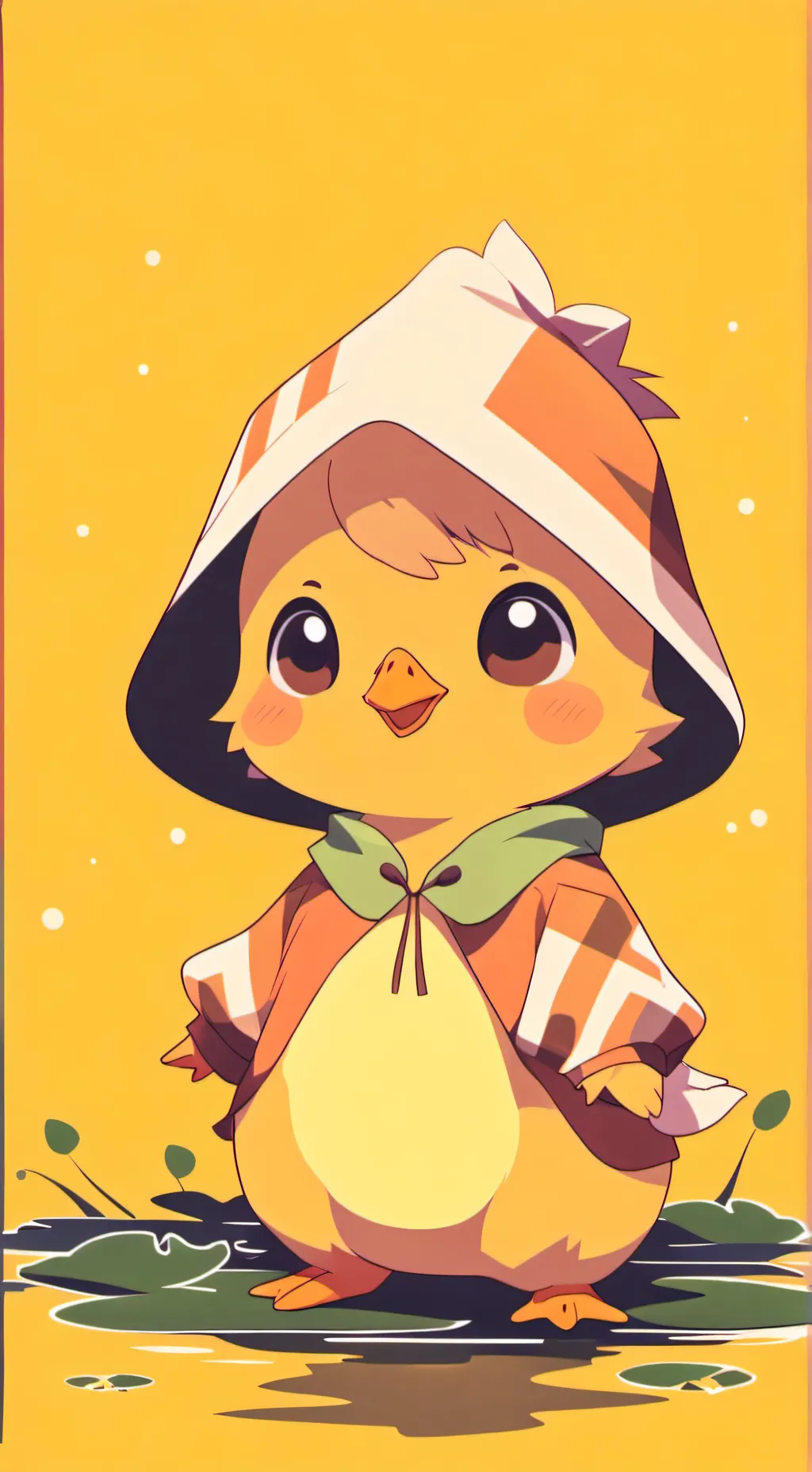 ai character: patito bebé background