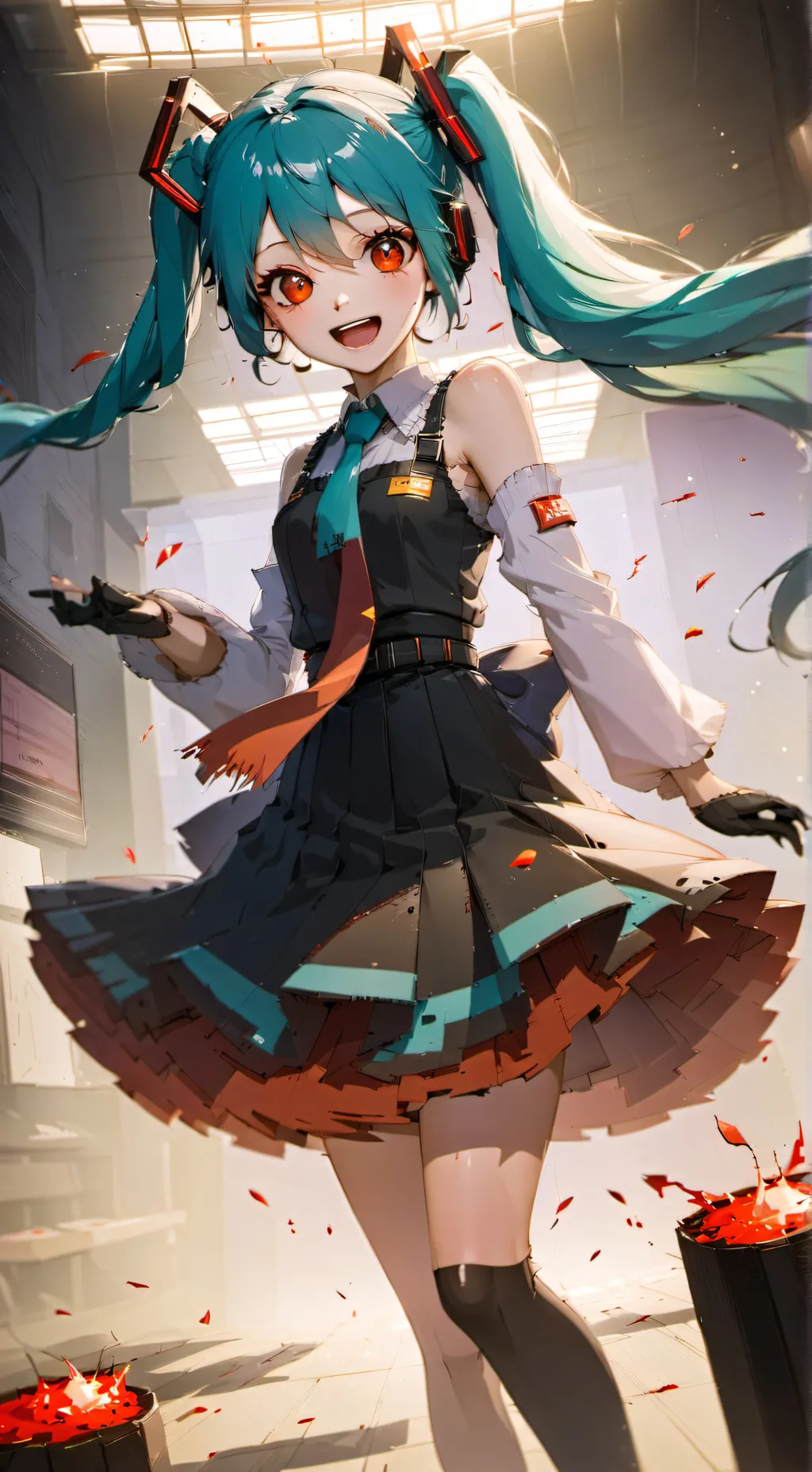 ai character: Hatsune Miku  background