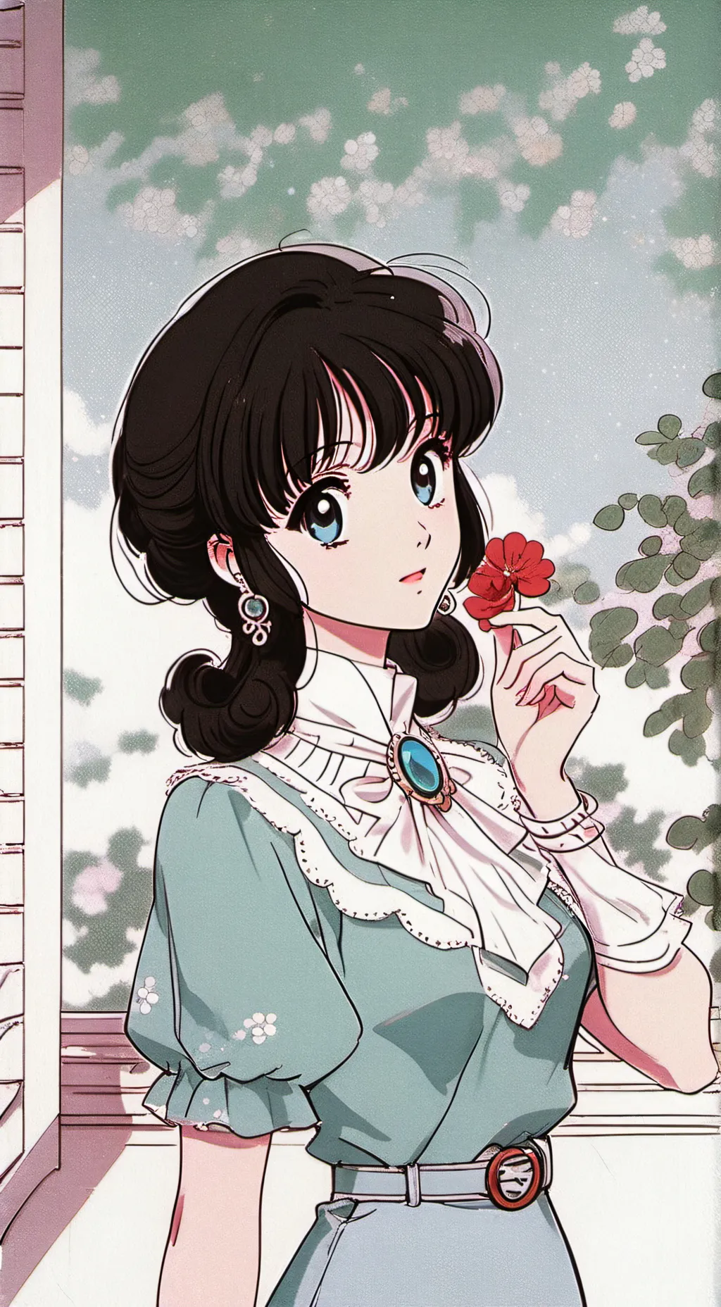 ai character: El cielo background