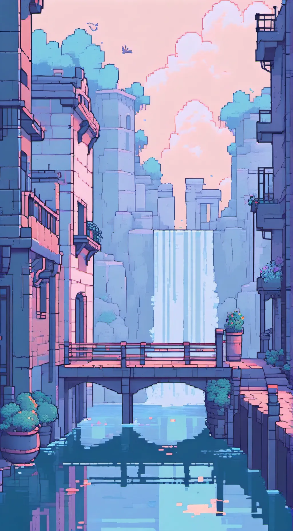 ai character: calm area background