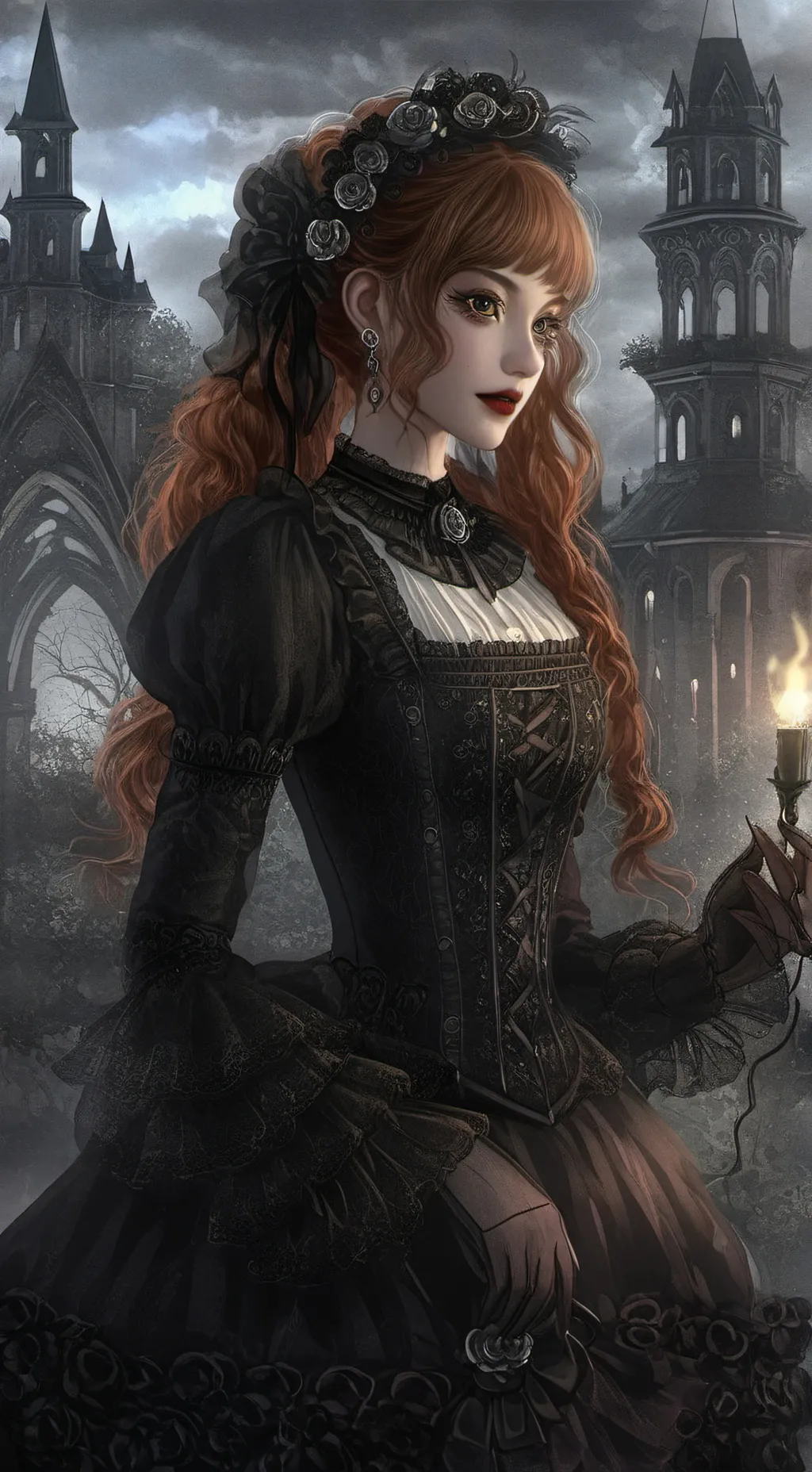 ai character: Wednesday  background