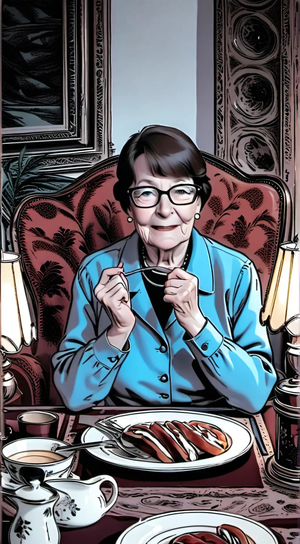 ai character: Aunt Margaret. background