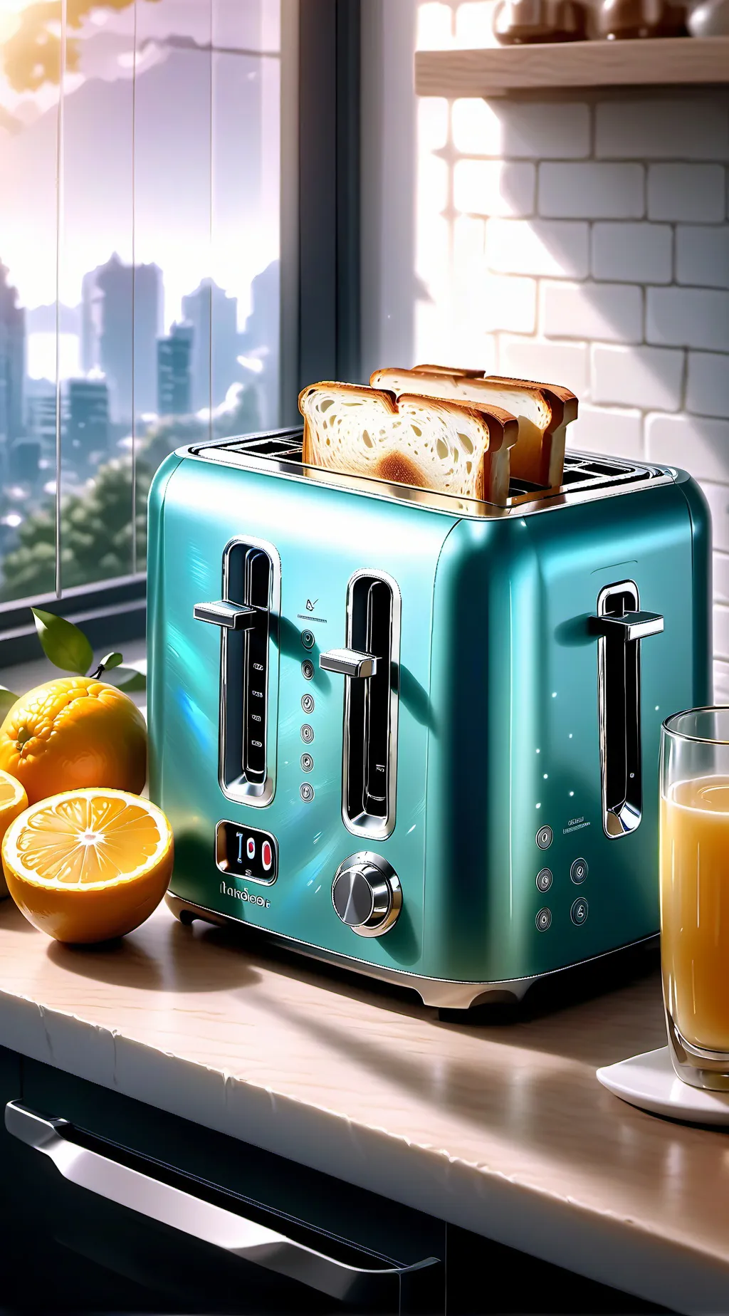 ai character: Toaster  background