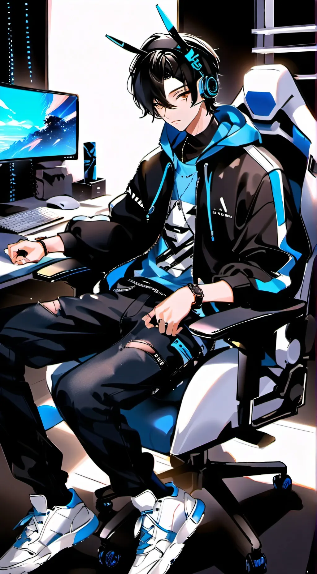 ai character: Asher  background