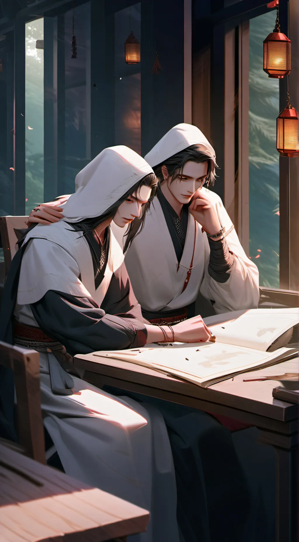 ai character: Alex y Axel background