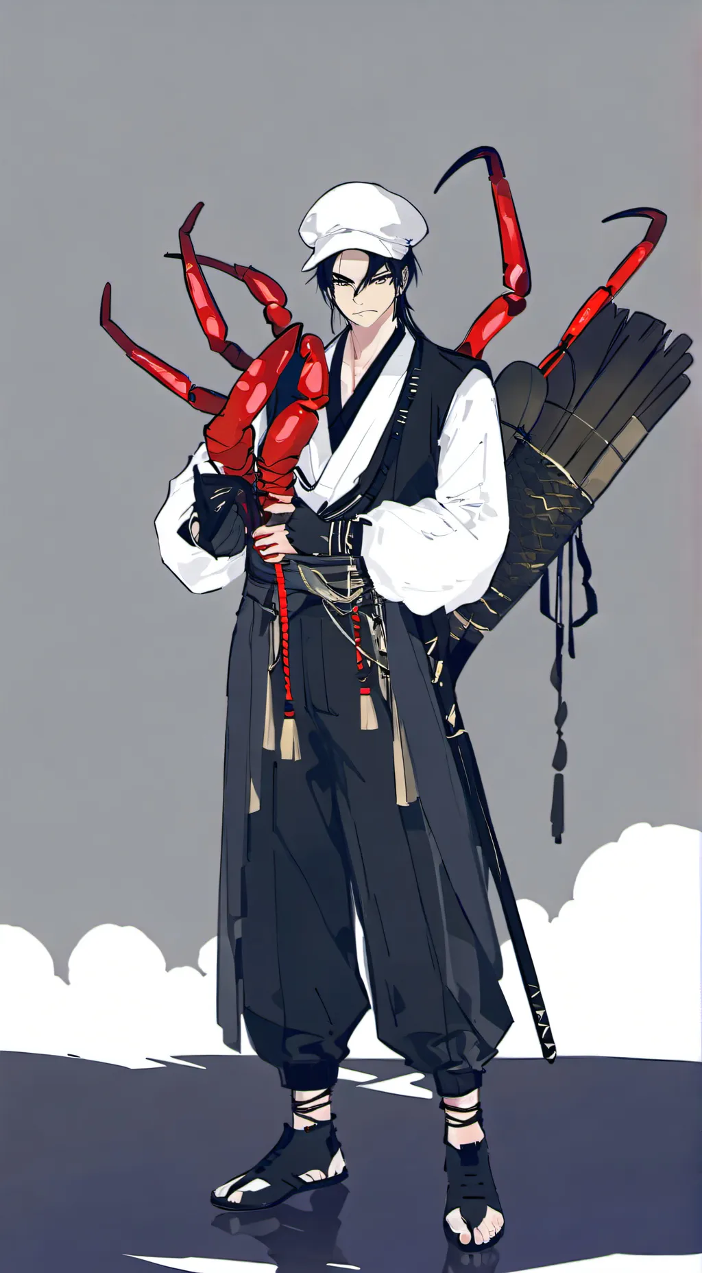 ai character: Shrimpo squid game background