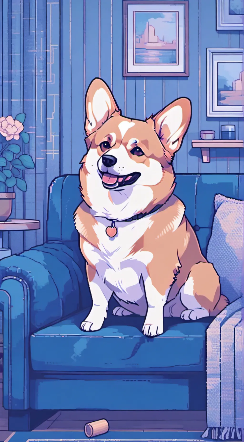 ai character: Mr fluff ball background