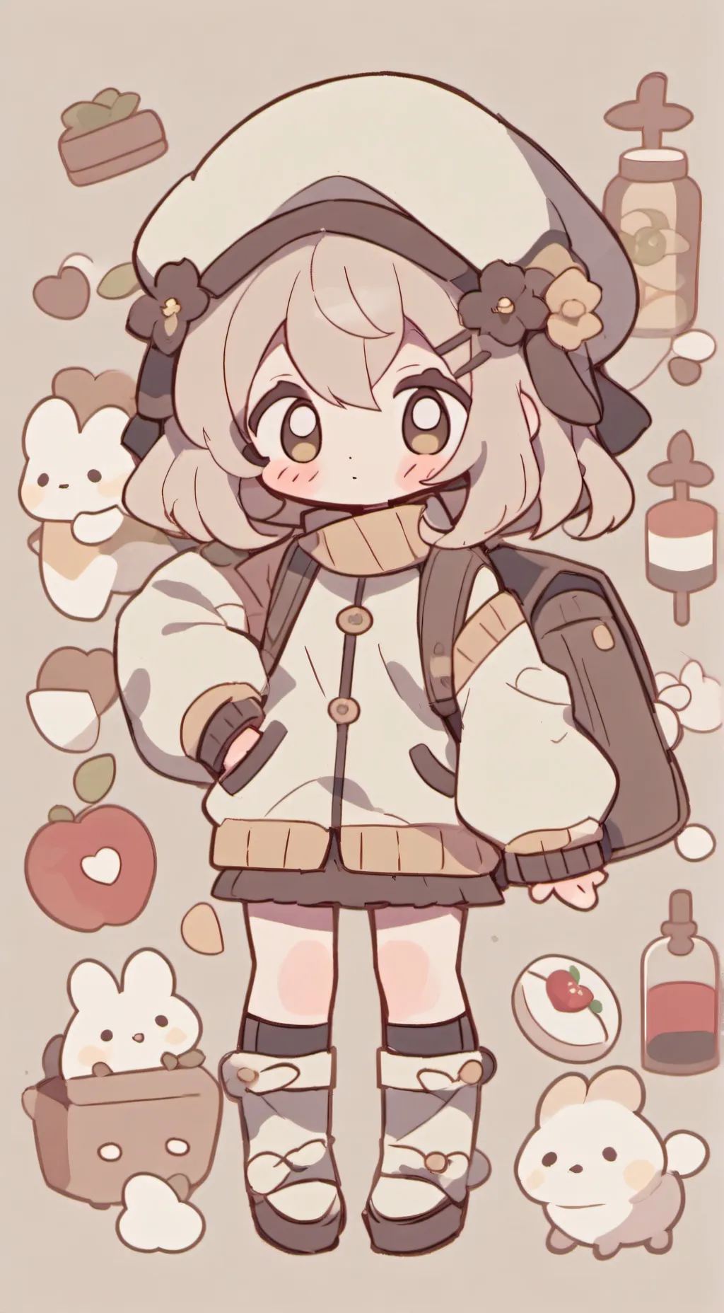 ai character: Young sister  background