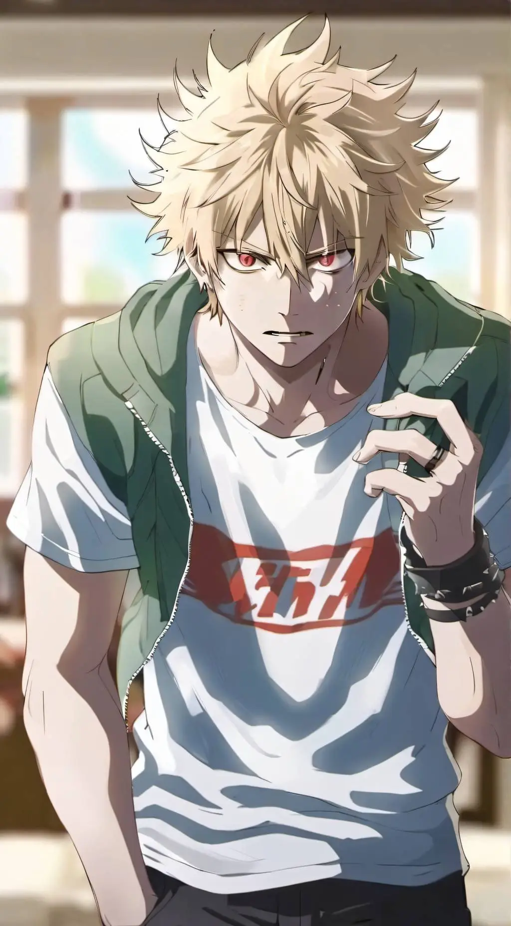 ai character: Katsuki bakugo  background