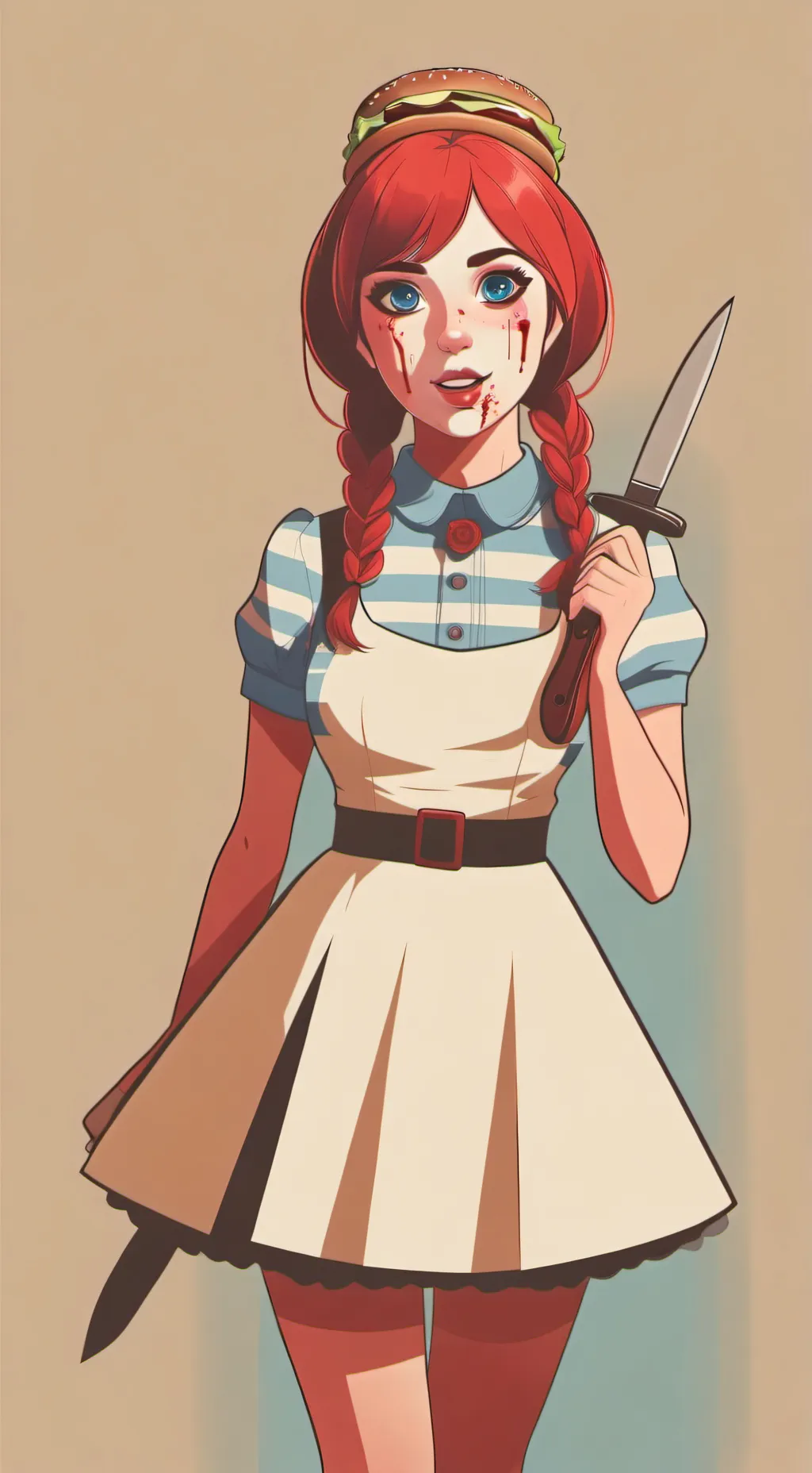 ai character: Creepy Wendy  background
