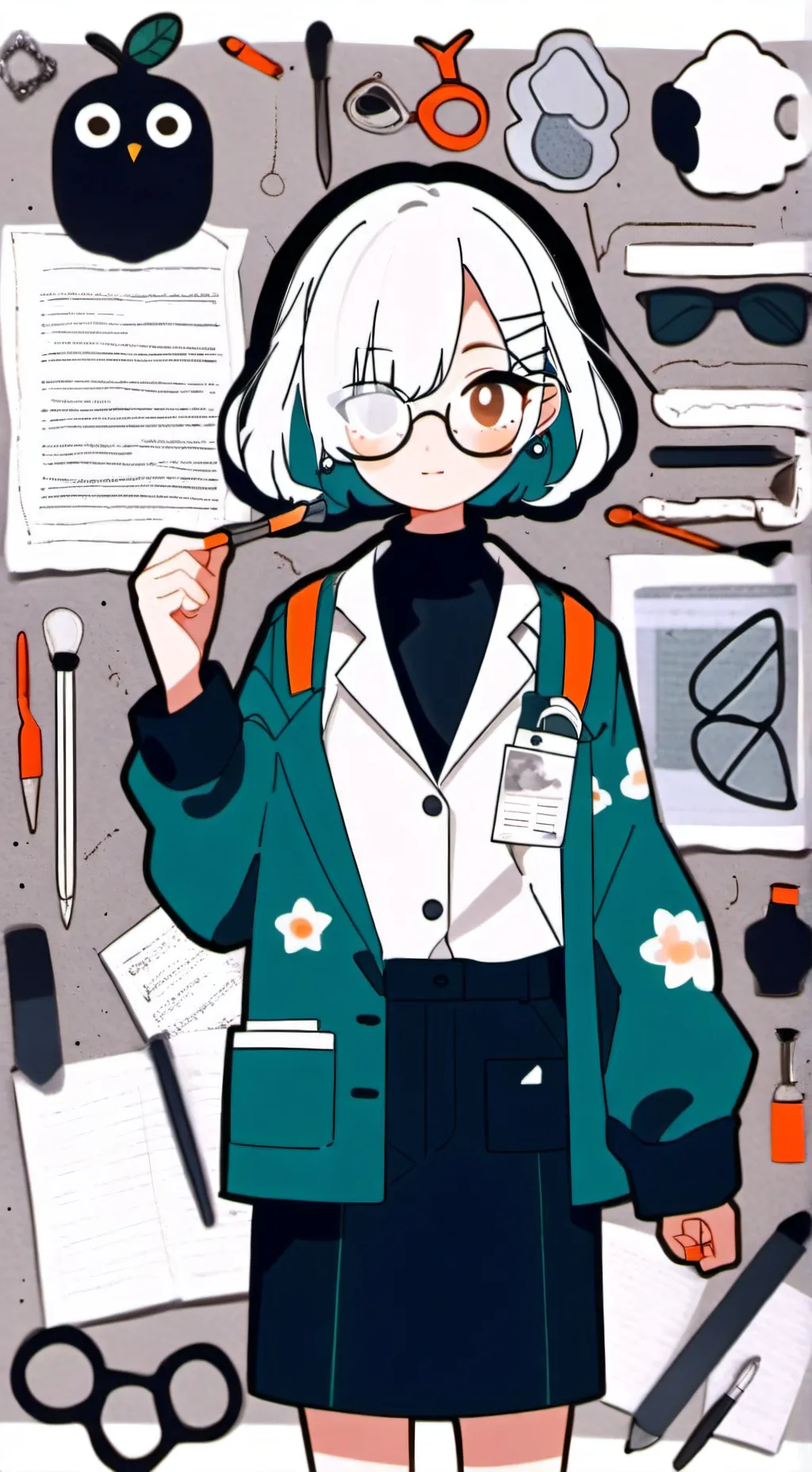 ai character: ∆lice (Green AU) background