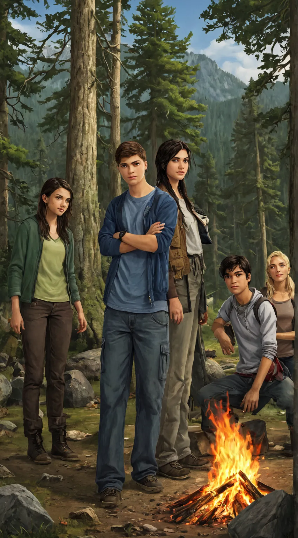 ai character: Camp halfblood  background