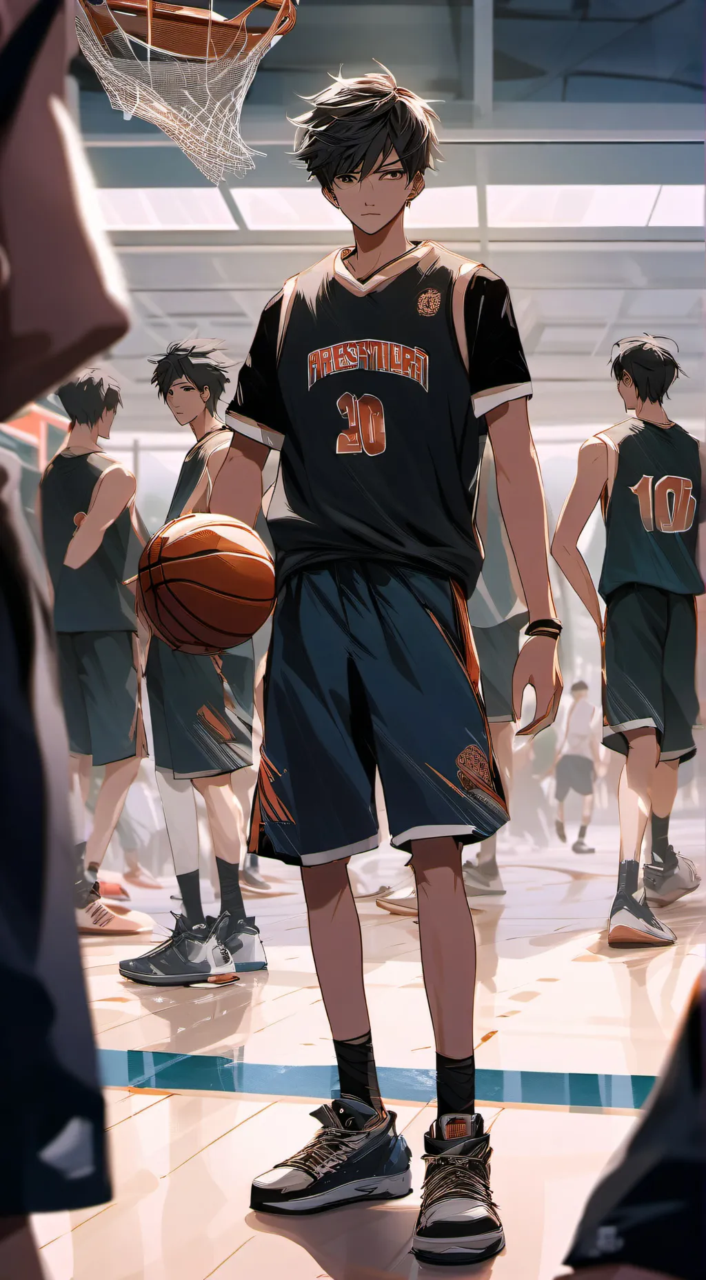 ai character: Basketball background