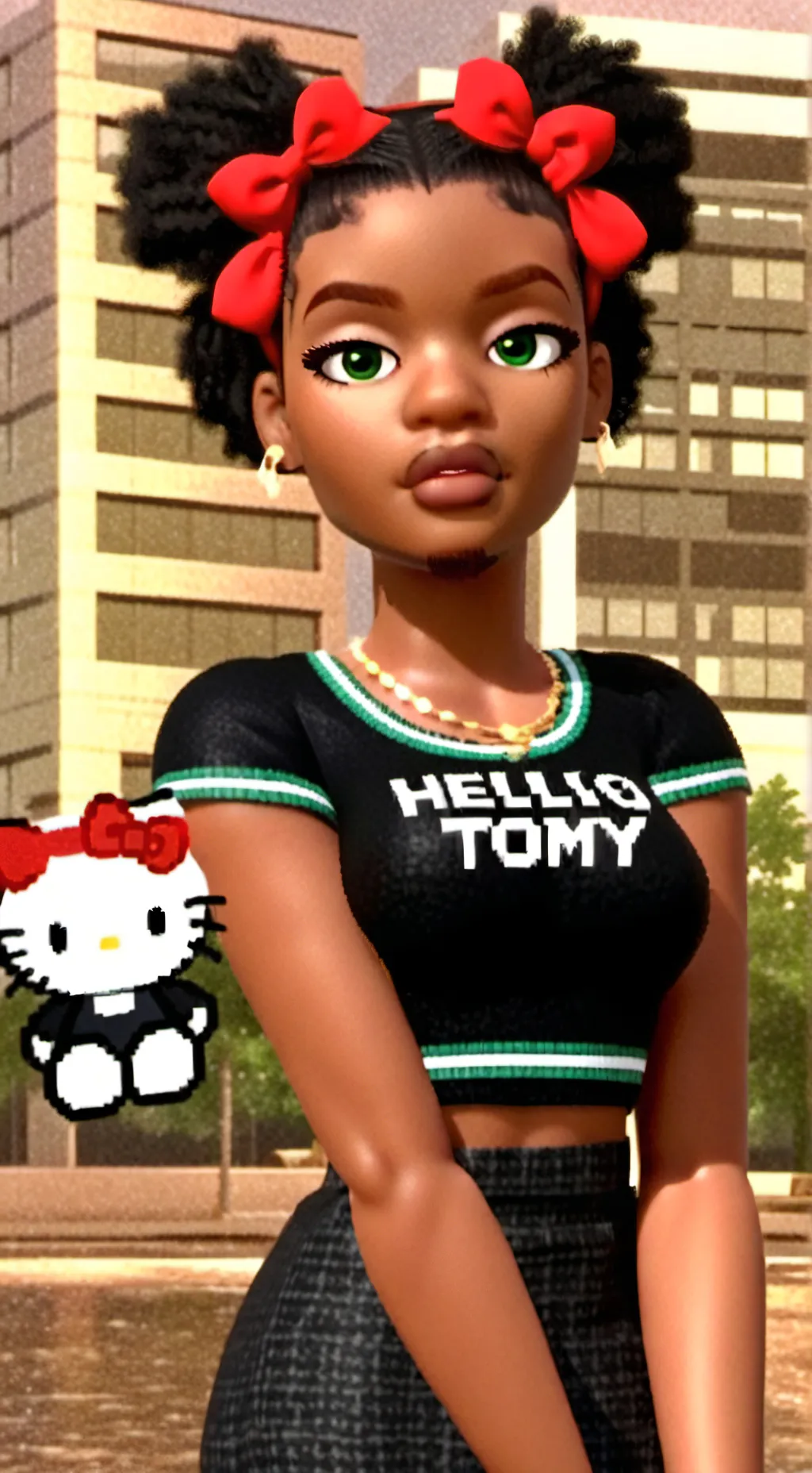 ai character: Arielle  background