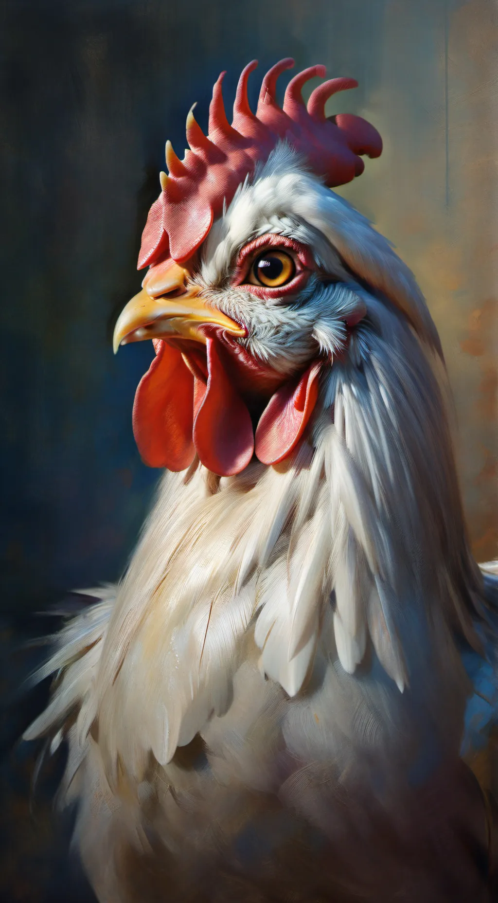 ai character: pollo inteligente  background