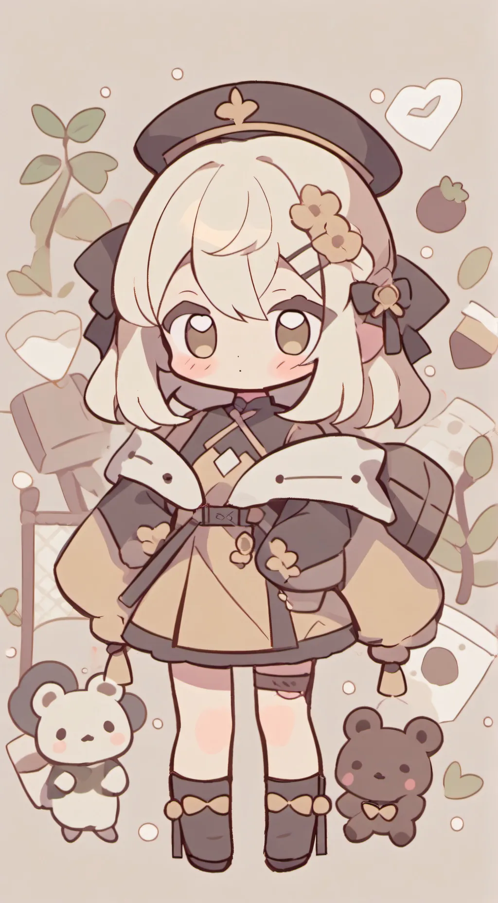 ai character: niña gato background