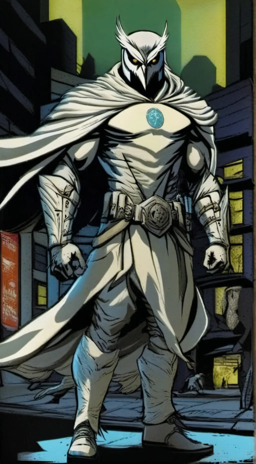 ai character: White Owl background
