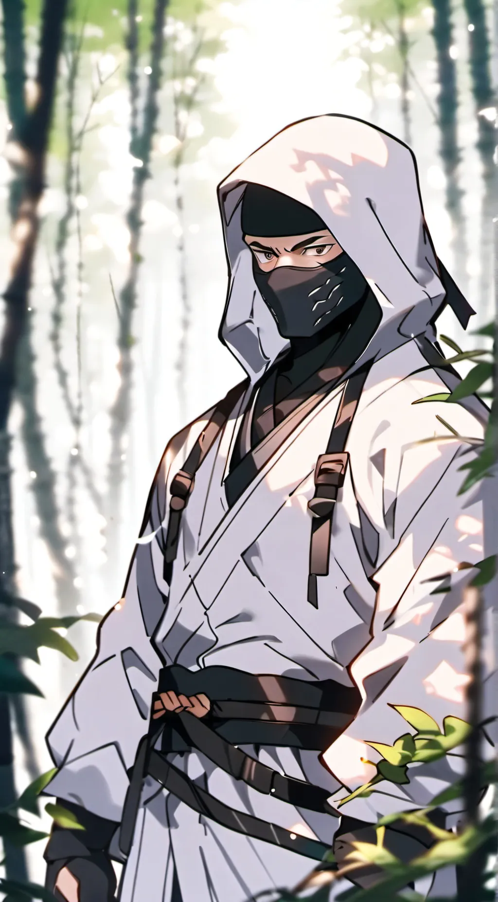ai character: ninja da luz background