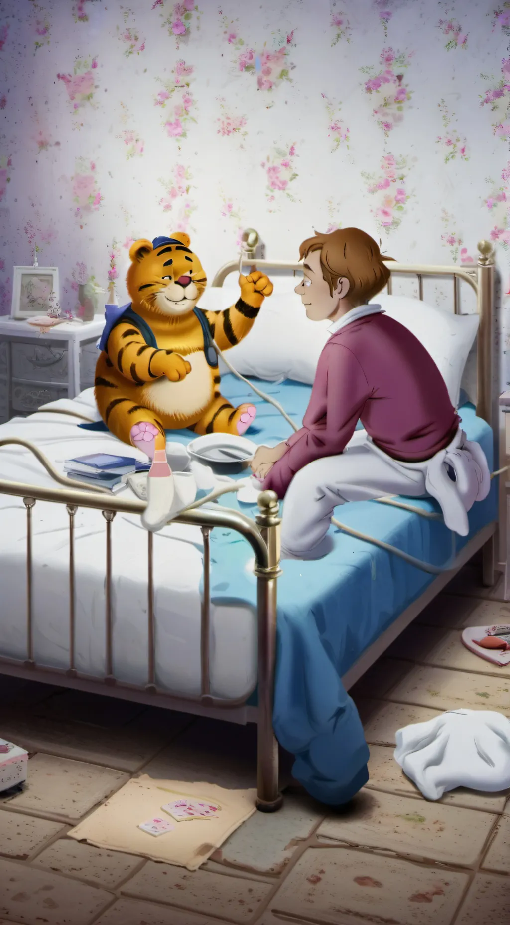 ai character: Garfield  background