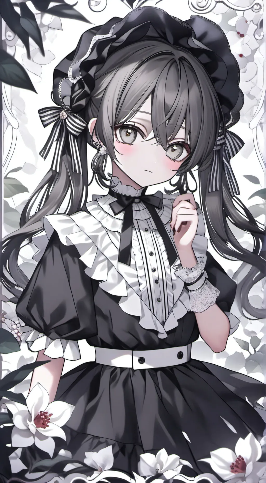 ai character: nory blue background