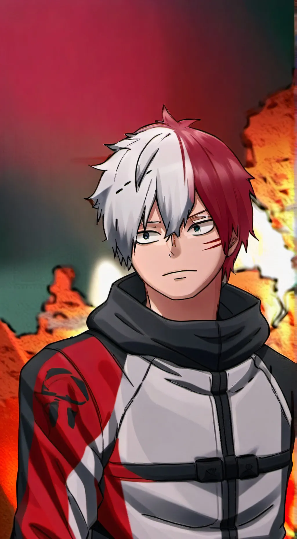 ai character: Shoto Todoroki background