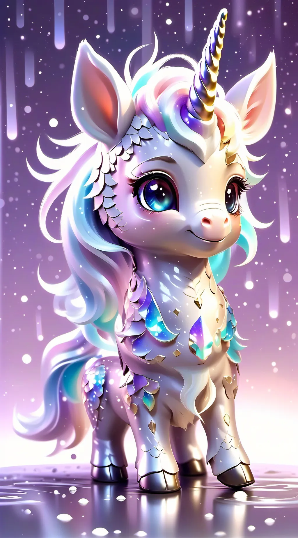 ai character: UNICORN FAN!!!! background