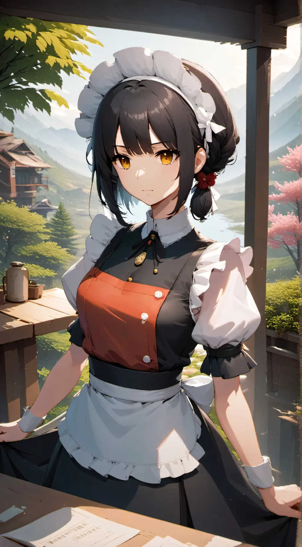 ai character: sanchimuri background