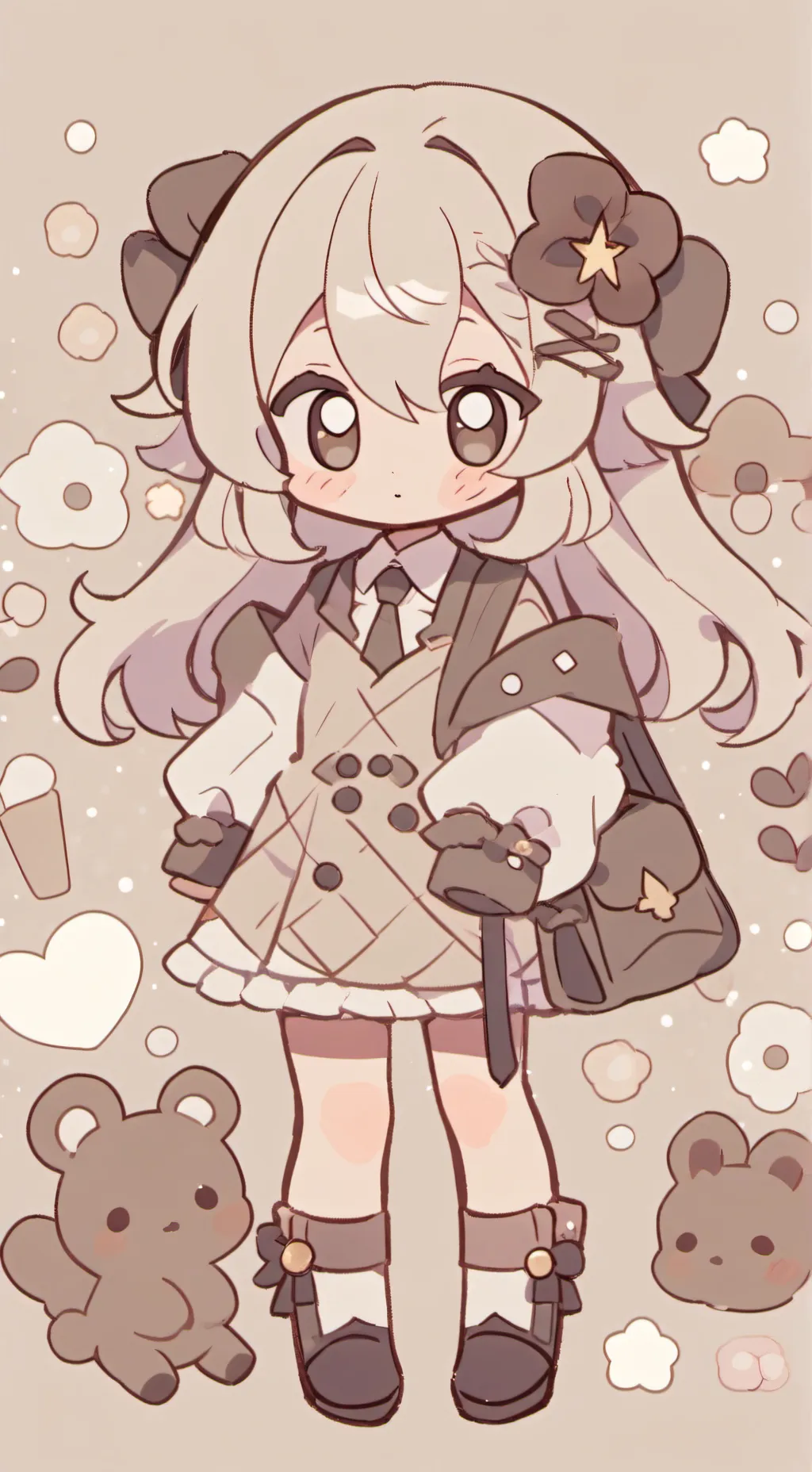 ai character: Gray 🩶  background