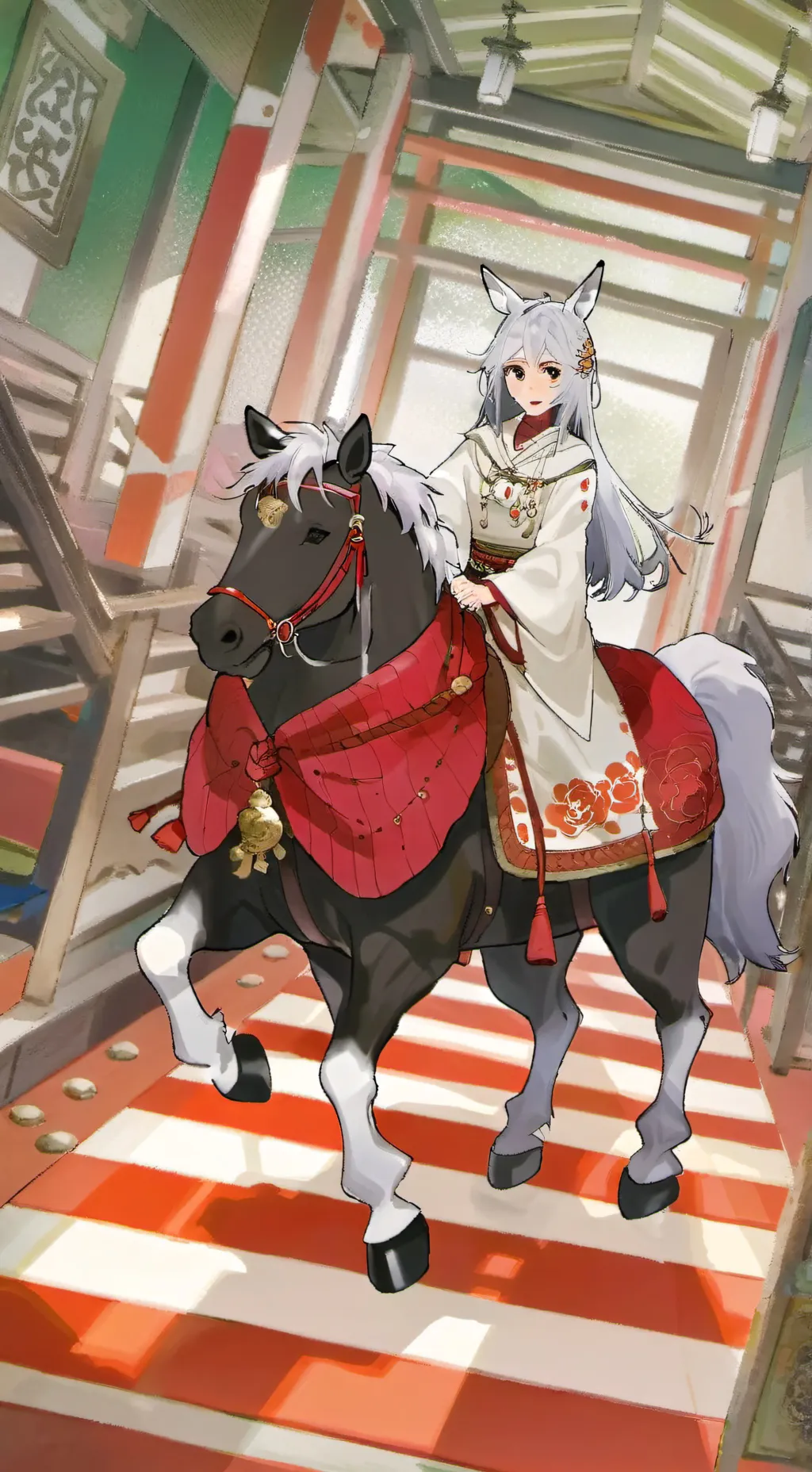 ai character: Zebra Spirit Furry background