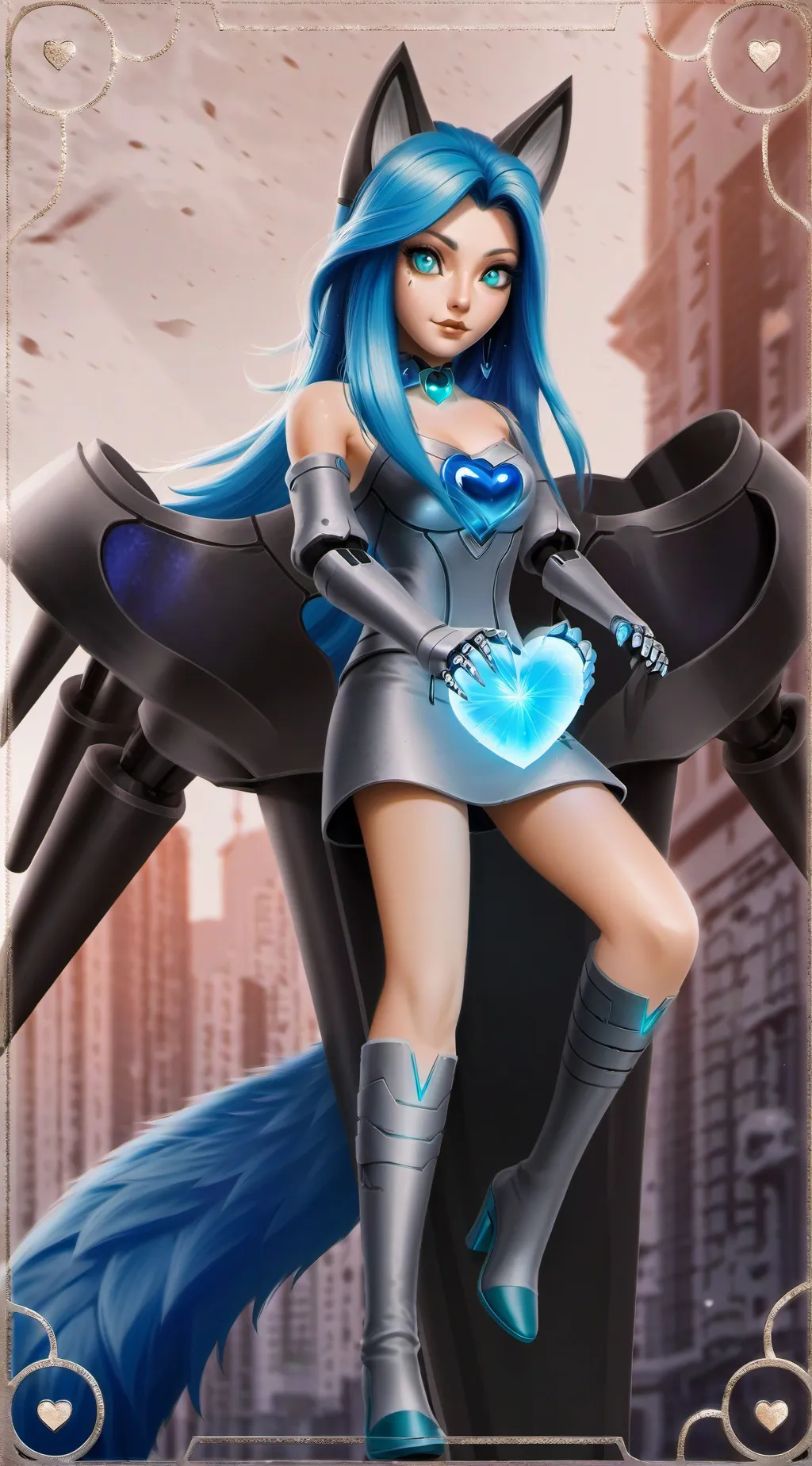ai character: Android mint background