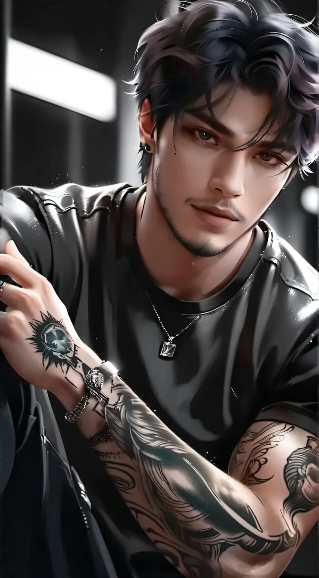 ai character: Malcolm Benlir  background