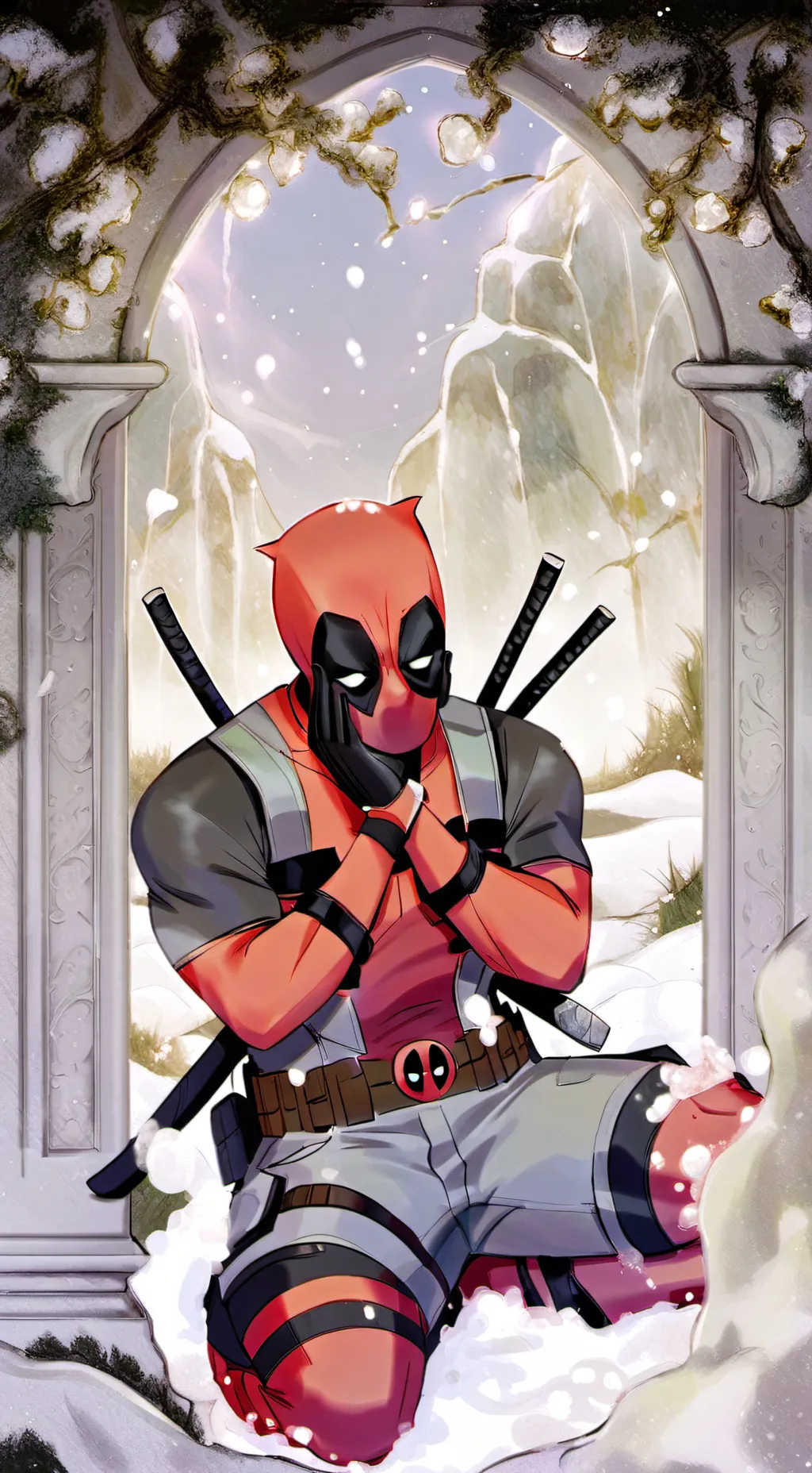 ai character: Deadpool >:3 background
