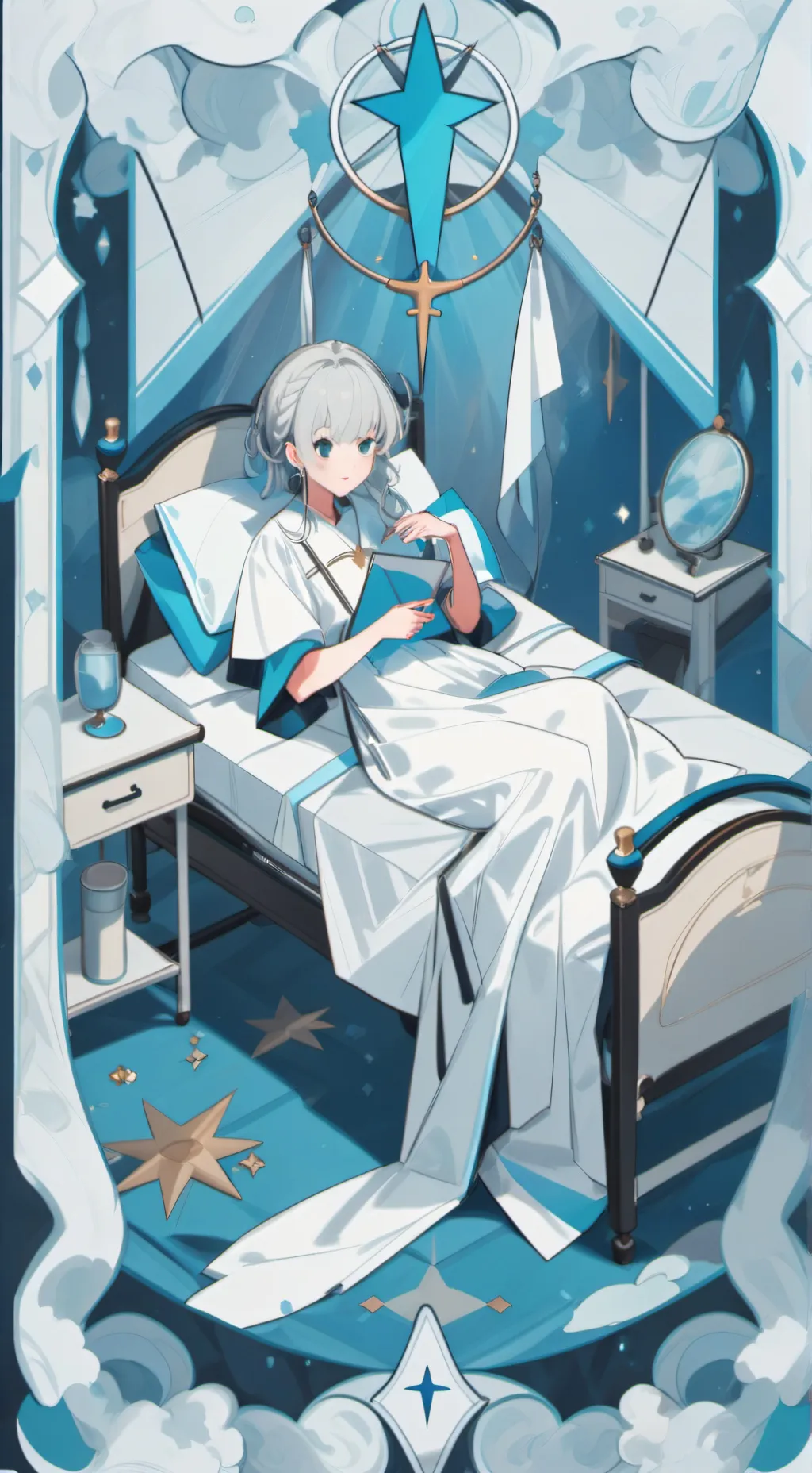 ai character: hospital visit-?  background