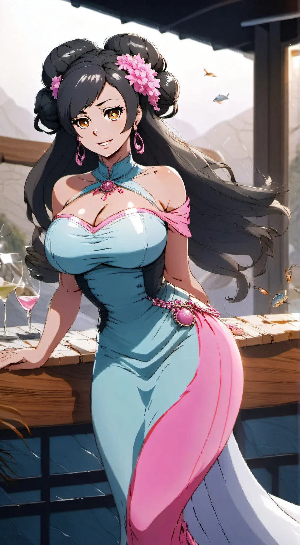 ai character: trap background