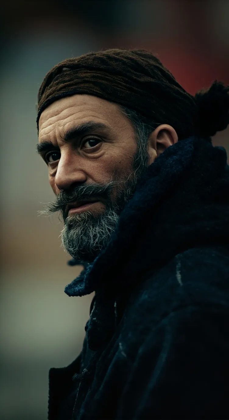 ai character: homeless man background