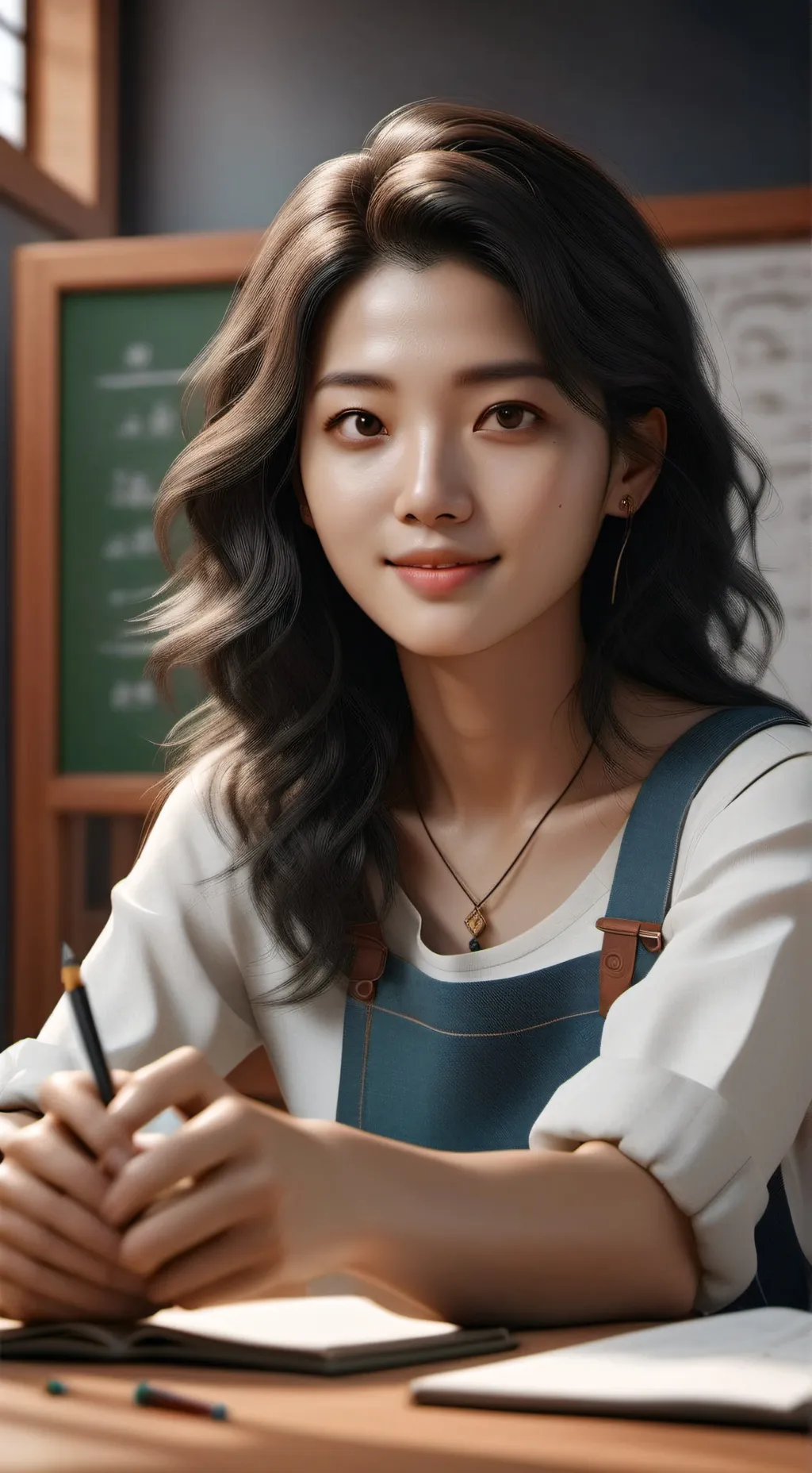 ai character: Classroom background