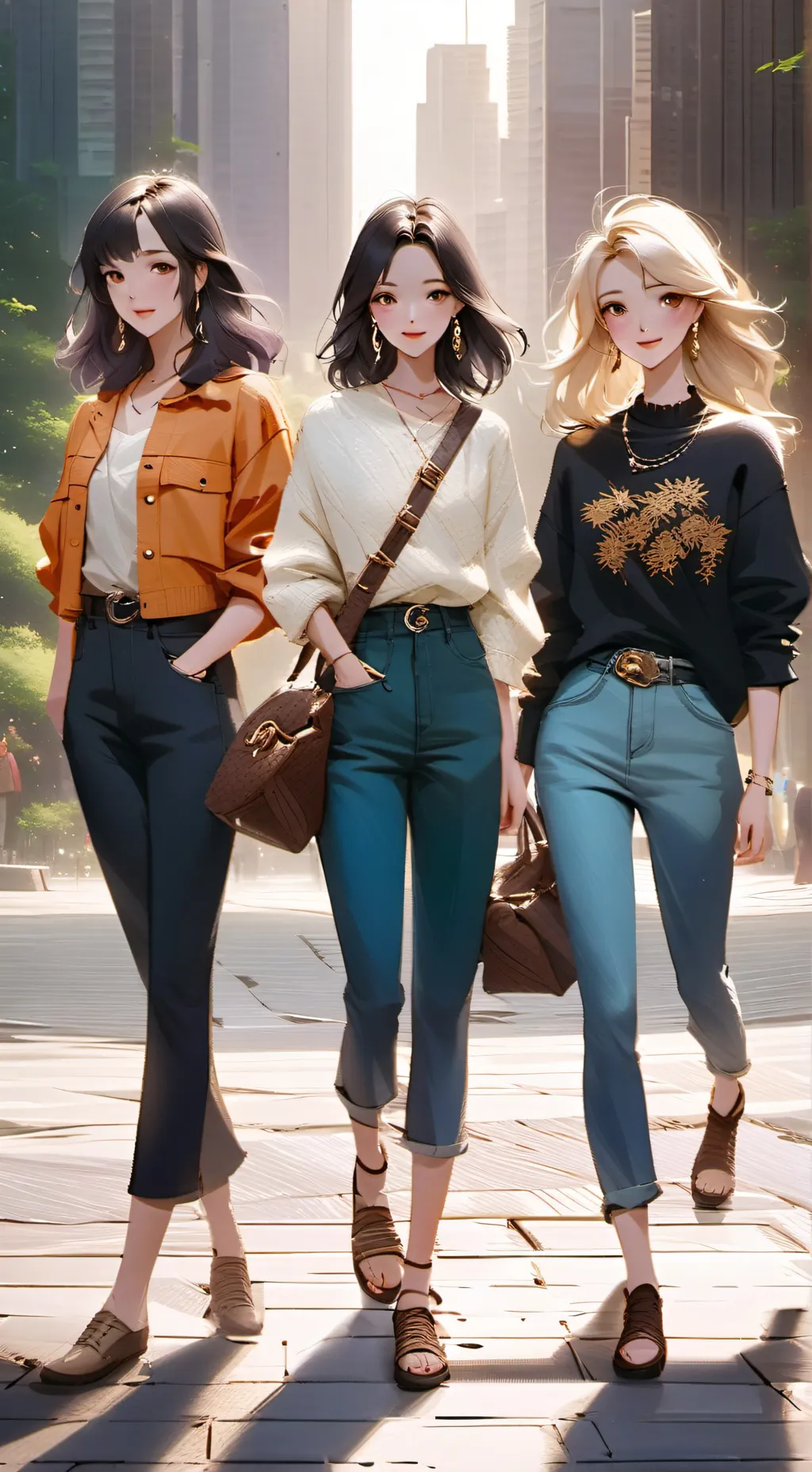 ai character: Sisters friends background